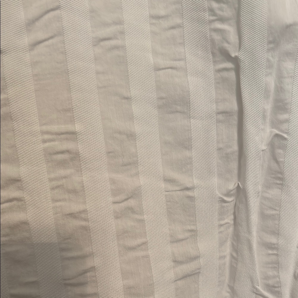 Express White Casual Button Down Shirt with Textured Stripes - Picture 3 of 3